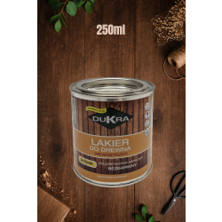 Lakier połysk, bezbarwny poliuretanowo-akrylowy 250ml, Dukra